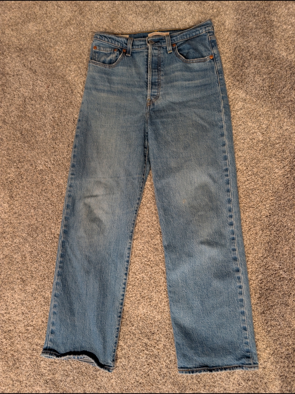 Levi's Premium Ribcage Straight Ankle Jeans Medium Wash 28
